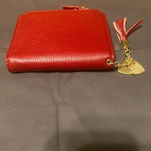 Wallet, small leather red.